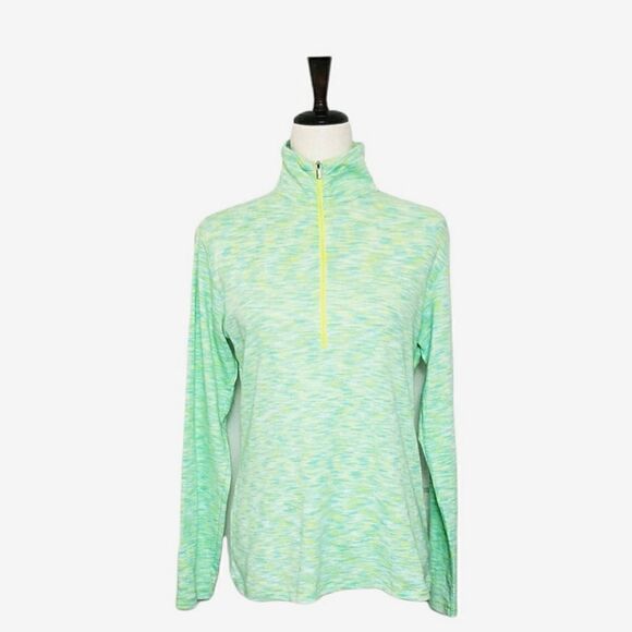 Columbia Sportswear Company Neon Green Half Zip Athletic Sports Pullover… - Picture 1 of 9